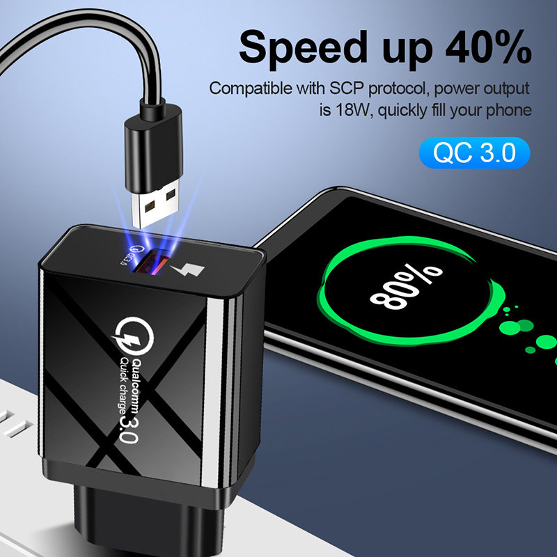 Quick Wall Charger Ugreen 3.0 QC 18W USB Charger QC3.0 for Samsung s10 Xiaomi iPhone Huawei mobile phone charger