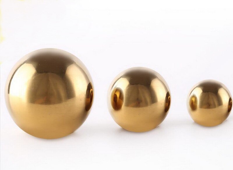 Gyldent 304 rustfrit stål dekorativt guld trappe deco juledekoration havekugler 80mm 90mm 100mm et sæt