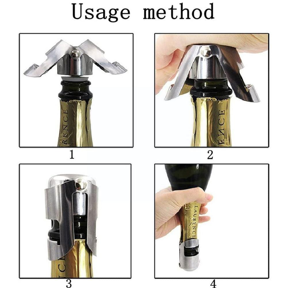 Staal Bier Flesopener Vacuüm Sparkling Champagne Wijnfles Saver Stopper Cap Flesopener Voor Bar Tool H4z2