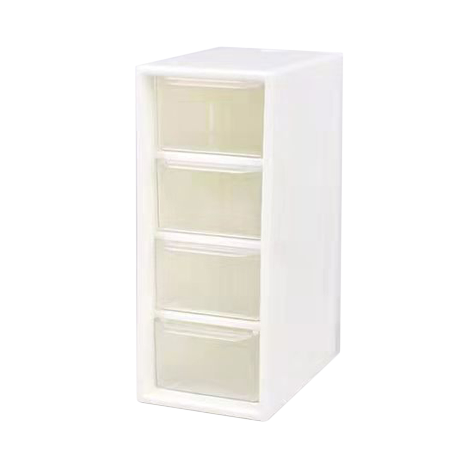 Organizador de escritorio blanco para niñas, caja de almacenamiento de 4 cajones, cosméticos, joyas, pinzas para el pelo, cuentas, maquillaje: Default Title