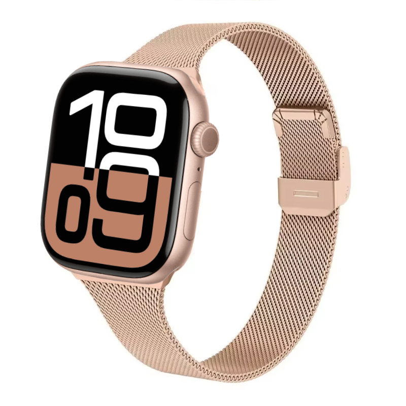 Slanke metalen horlogeband voor Apple Watch 10 42 mm 46 mm 9 8 7 41 mm 45 mm 6 5 4 SE 40 mm 44 mm Milanese polsband voor Iwatch Ultra 49 mm