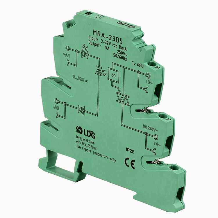 Niet contact solid state relais module combinatie van MRA-23D5 PLC relais vergrootglas plaat