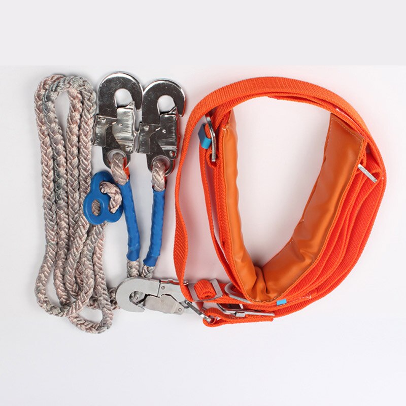 Electrician Work Safety Belt Fall Prevention Construction Single Waist Safety belts Double Hook Dual Control Dual Protection