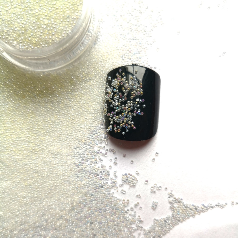 Crystal AB Regenboog Strass Caviar Nail Art Decoratie Mini Glitter Parel Mini Steentjes Manicure Nagels Art Accessoires