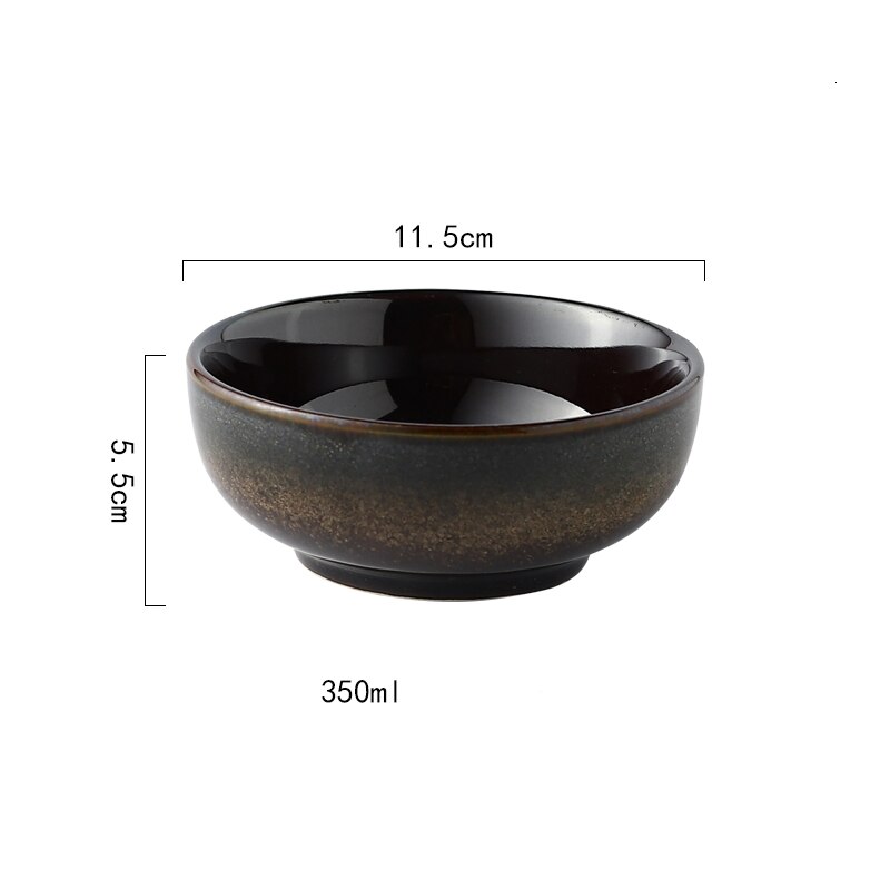 Bol de riz en céramique de 4.5 pouces de Style japonais, petit bol à soupe pour la maison, bol à nouilles, Sushi, vaisselle de Restaurant quotidien: 2