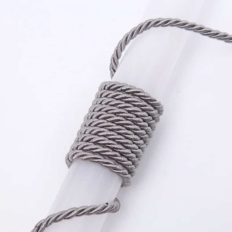 Corde en soie tressée à 3 plis de 5/10M, corde torsadée de 5mm, cordon torsadé en Polyester, garniture tressée, corde torsadée pour décoration artisanale de bricolage: 3MM / Cuivre antique