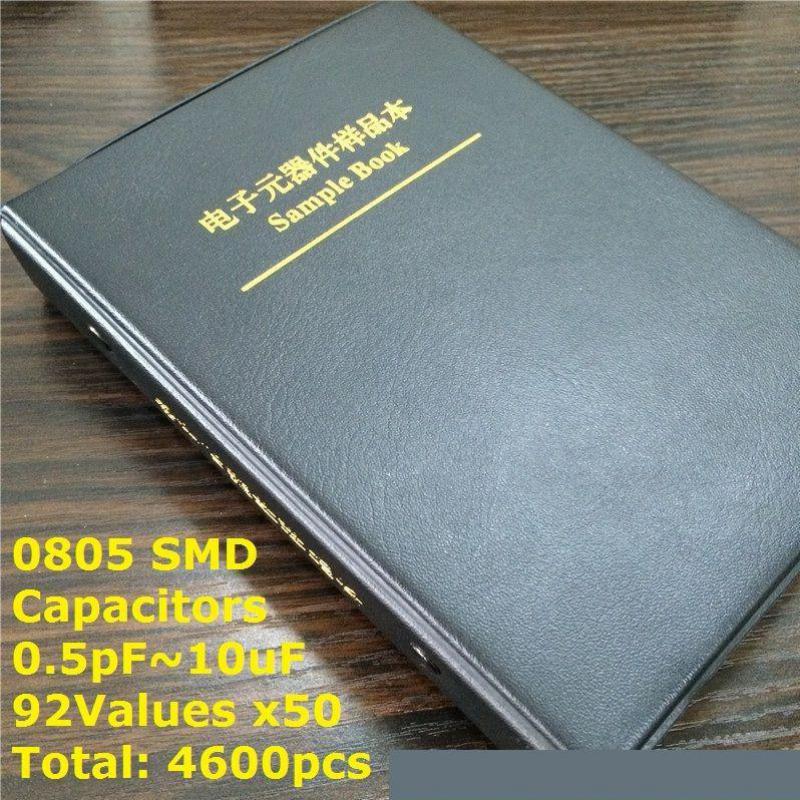 0805 Smd Smt Chip Condensator Monster Boek Diverse Kit 92valuesx50pcs = 4600Pcs (0.5pF Om 10Uf)