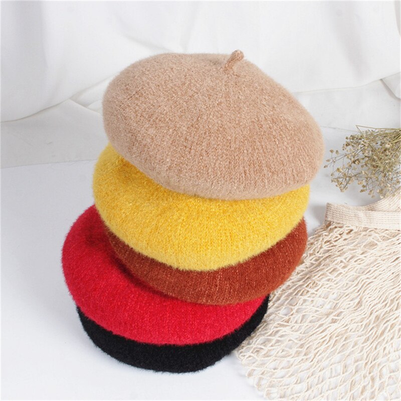 baby låve jenter lue beret vintervarmere fransk kunstner luer ski caps