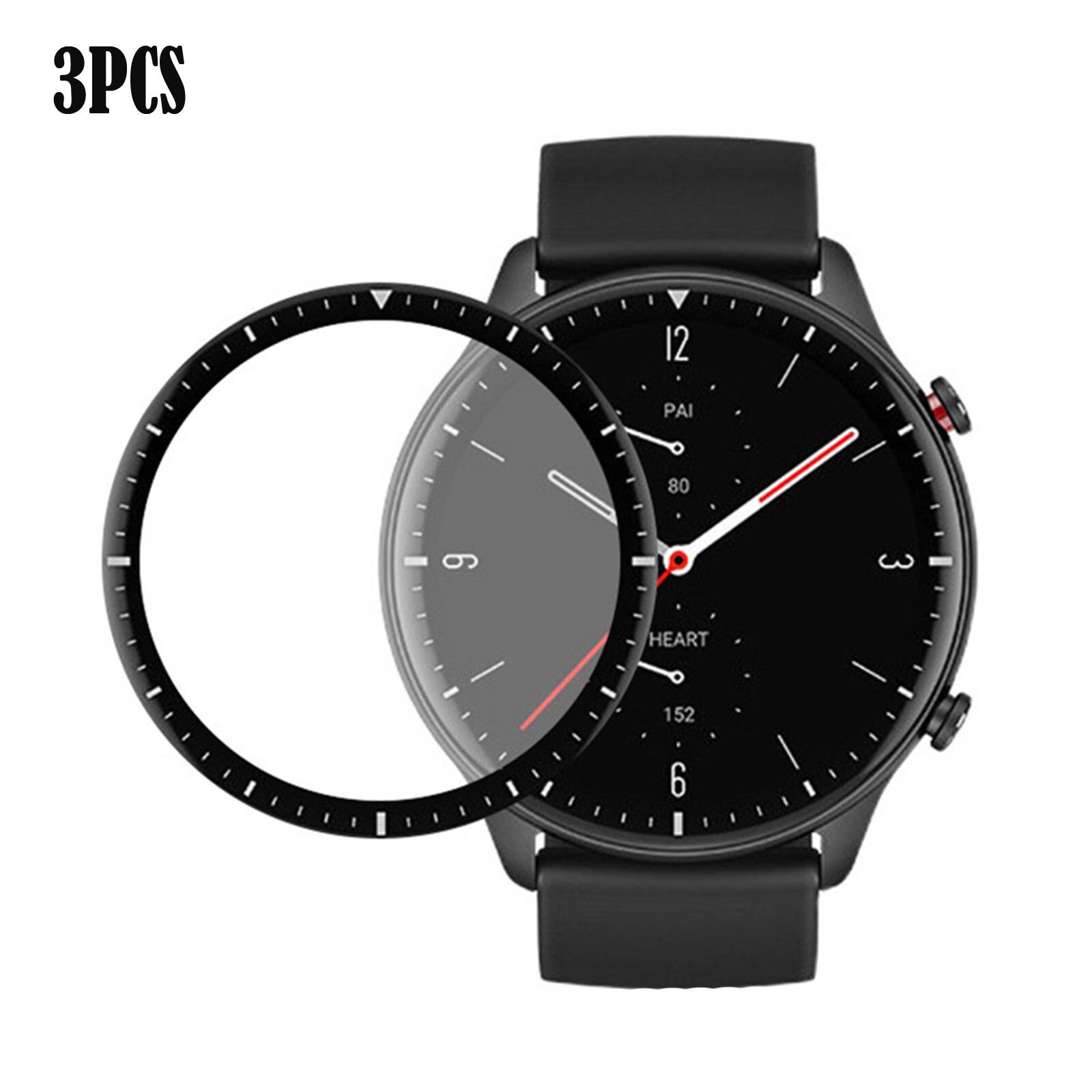 5Pcs Soft Tpu (Geen Glas) beschermende Film Voor Huami Amazfit Gtr2 Horloge Full Screen Protector Cover Gtr 2 Smartwatch Bescherming: 3pc