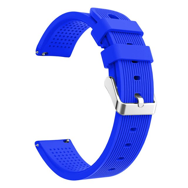 Vervangende siliconen horlogeband voor de active 2 , samsung galaxy watch active 2 , gear 40mm 44mm 42mm , gear  s2 sport 20mm horlogeband.: Blauw