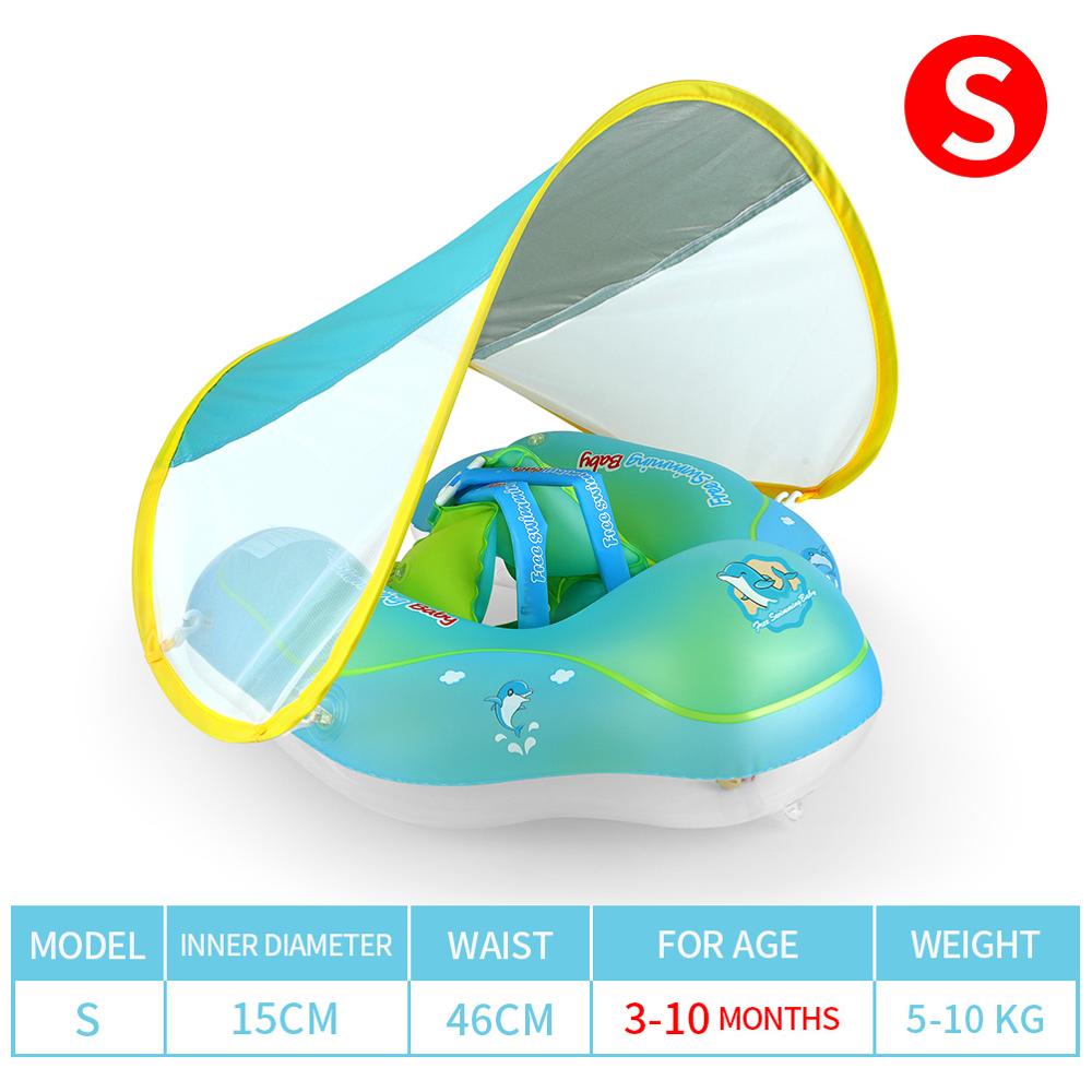 Baby Swimming Ring Float Kids Waist Inflatable Swim Pool Toys Infant Floater Lying Circle Ring Toddler Bathing Accessories: S