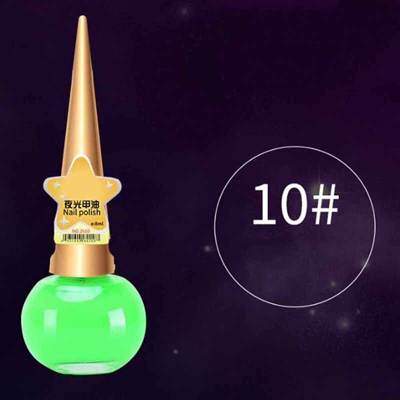 Vernis à ongles en Gel Fluorescent, Non toxique, 12 couleurs, néon lumineux, 14ML, à la , brille dans la nuit, pour femmes et enfants