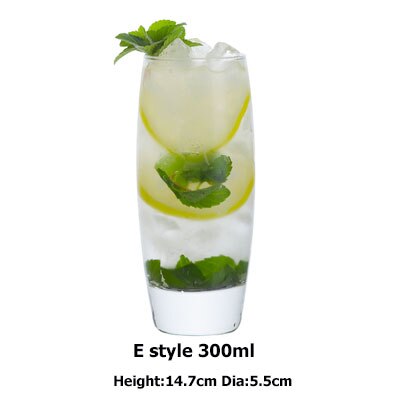 Blyfri krystall highball glass barware collins tumbler drikkeglass til vann, juice, øl og cocktail: E stil