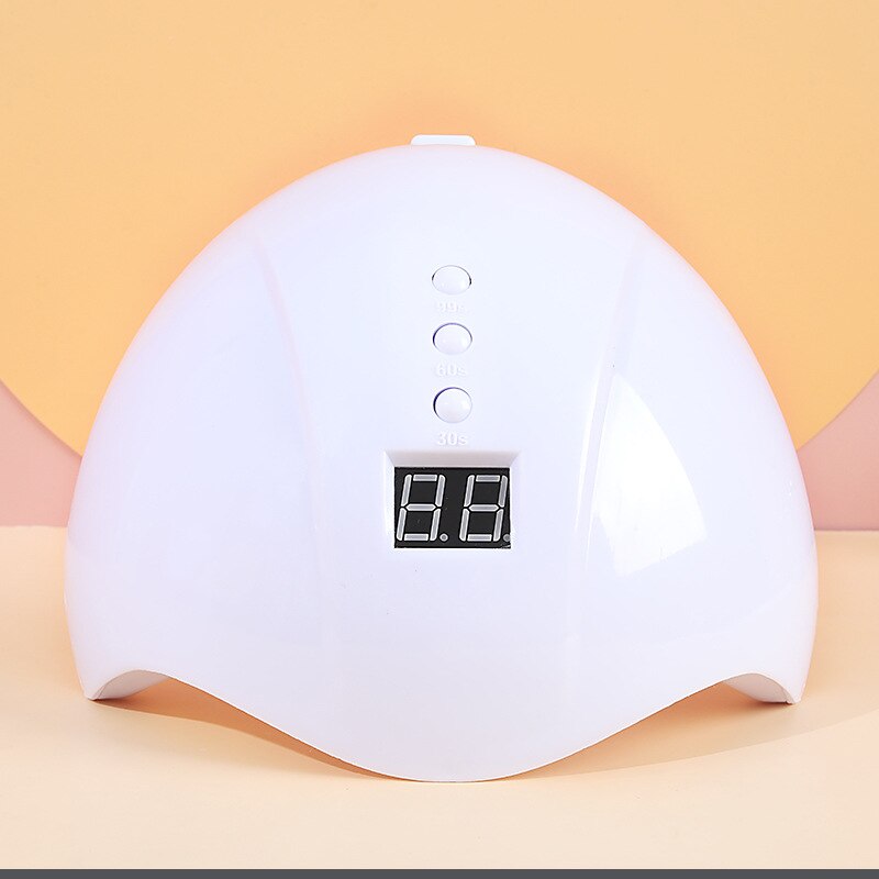 Nail Dryer Led Uv Lamp 36W Voor Alle Gels 12 Leds Uv Lamp Voor Nail Machine Curing 30 S/60 S/99 S Timer Usb Connector: WHITE