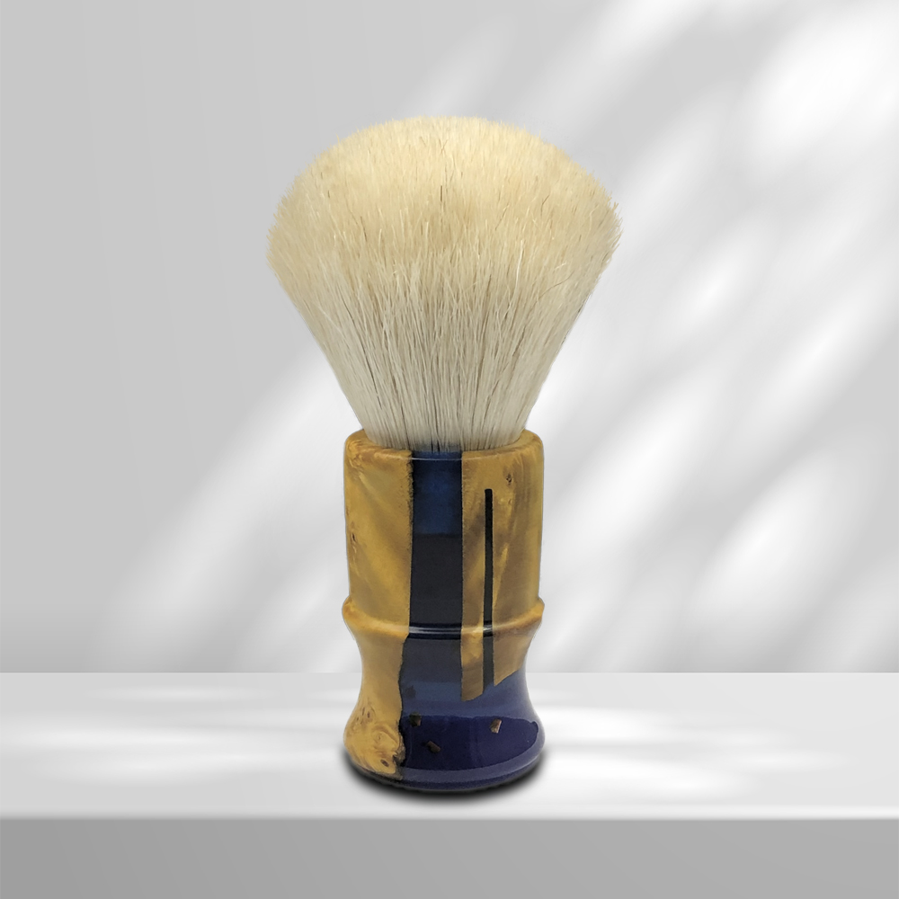 Gdmg brush-beige paardenhaar scheerkwast met knoop, geschikt voor een comfortabele natte scheerbeurt en baardverzorging.