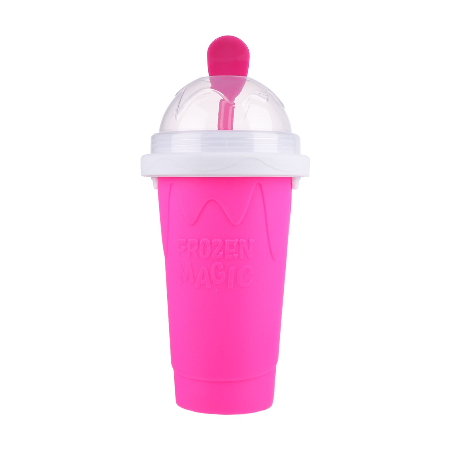 Tasse à Smoothie glacé en Silicone pour l'été, pour la conservation rapide des Smoothies glacés: red