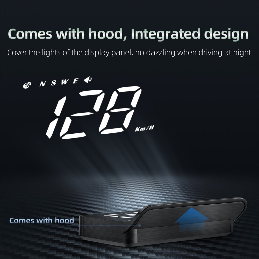 HD HUD M1 Car GPS Speed Monitor HUD Car Computer Digital Speedometer with Fuel Consumption Car Electronic Accessories