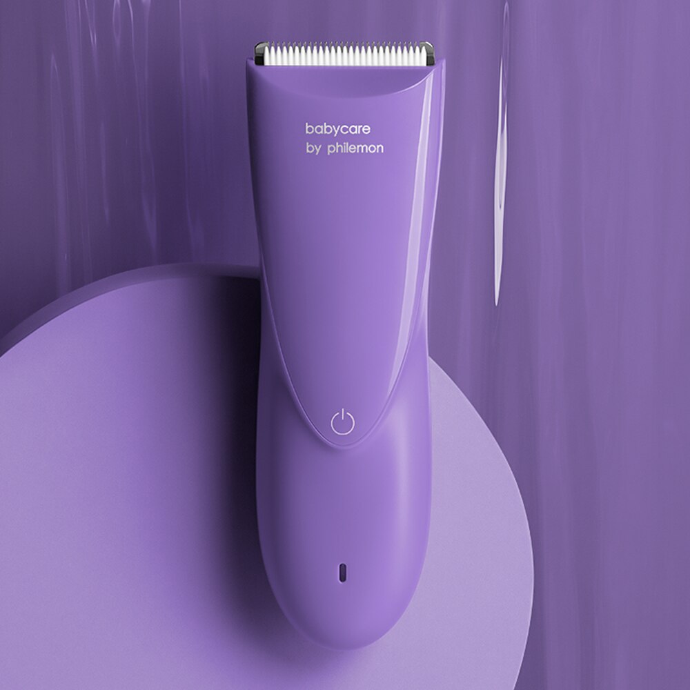 BC Pflege Für freundlicher Baby Haar Trimmer einstellen IPX7 Wasserdicht Keramik Wiederaufladbare Elektrische Haar Haarschneidemaschine USB Ladegerät Haar Cutter Maschine: Violett