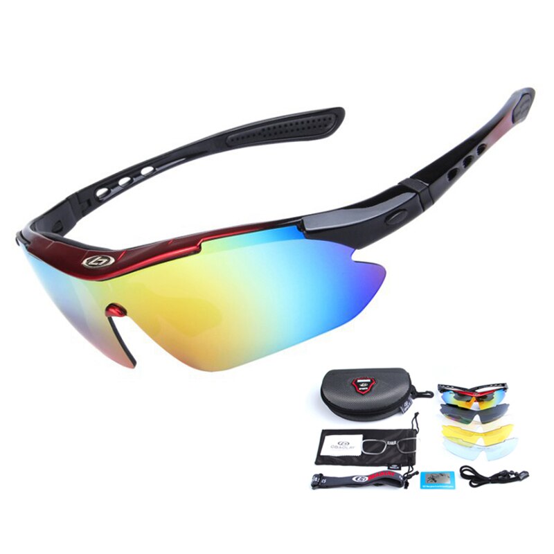 Polariserte fiskesolbriller 5 linse  uv400 fiskebriller utendørs sport sykling klatring turbriller briller