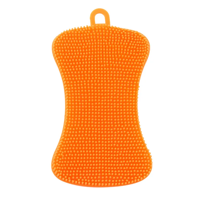 Esponja de silicona para cocina, depurador para lavar platos, esponja de limpieza para el hogar, utensilios de cocina, accesorios de cepillo para platos, 1 Uds.: Marfíl