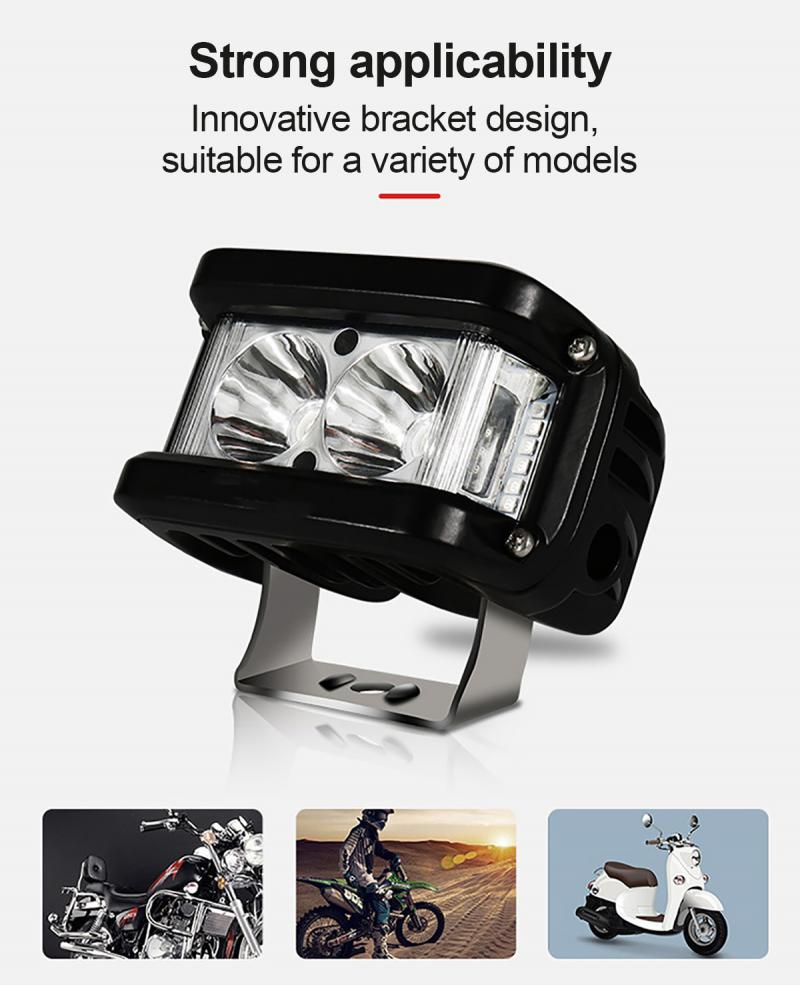 6500K 25W moto LED phares externe clignotant rouge bleu avertissement stroboscope lumières lumineux étanche clignotant lumières