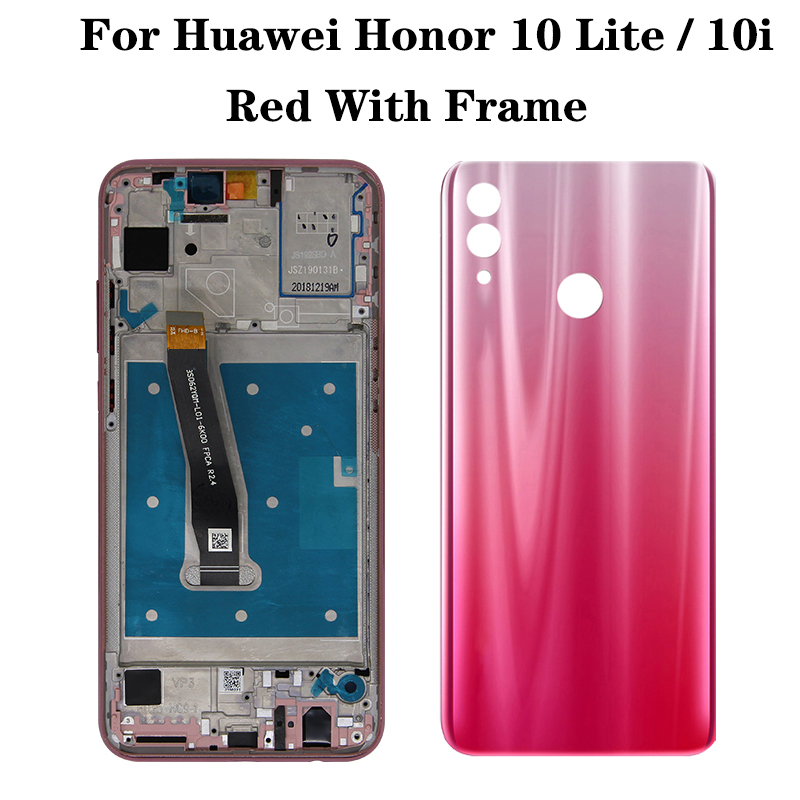 Pantalla LCD Super AMOLED para Huawei Honor 10 lite, montaje de digitalizador con pantalla táctil y marco para honor 10i HRY-LX1 LCD: Blue Lotus
