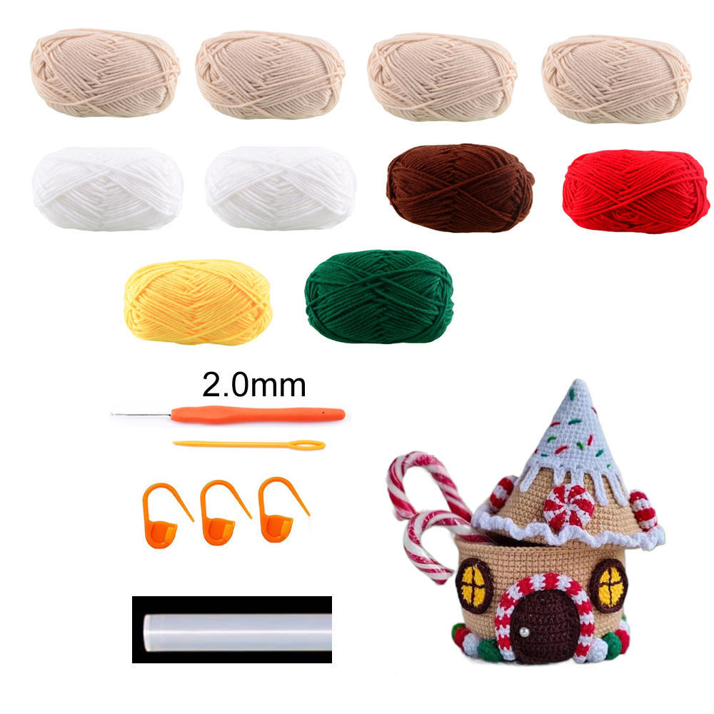 Joli Gril Crochet Kit poupée bricolage tricot amigurumi Crochet animaux kits noël chat chien lapin jouet oiseau insecte fait à la main