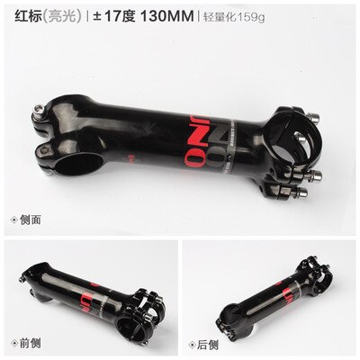 Uno mtb fiets stuurpen racefiets mountainbike stuurpen mtb 7/17 graden mat / glans 70/80/90/100/120/130mm fietsen fietsonderdelen: 17 graden 130 glans