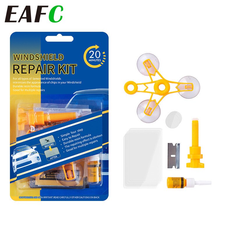 Windshield Repair Kit DIY Car Window Glass Scratch Crack Restore Repair Tool Car Window Screen Polishing Resin Sealer Kit