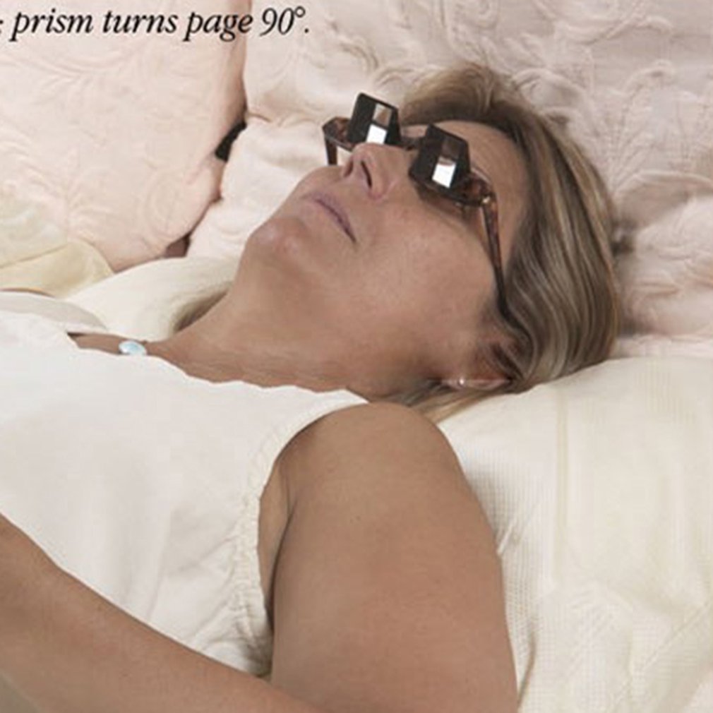 Lazy Prism Eye Glasses Lying Down Bed Horizontal Watching TV Reading Bed Prism Glasses Lazy Spectacles Glasses Lie Down