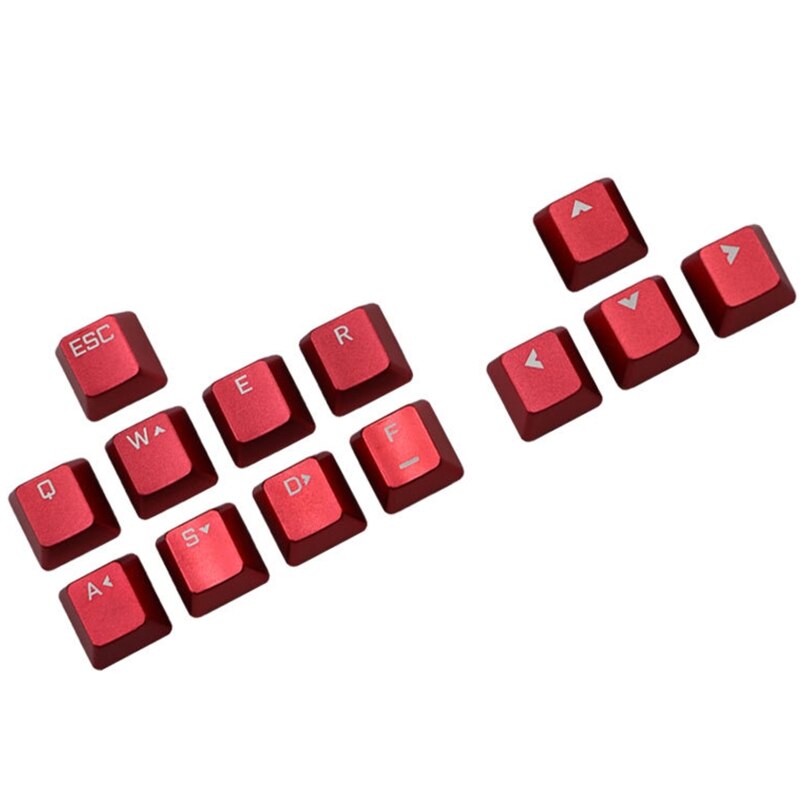 Teclado mecánico sin palabras reemplazable, teclas de Metal, casquillo de tecla de eje cruzado de flecha ESC QWERASDF