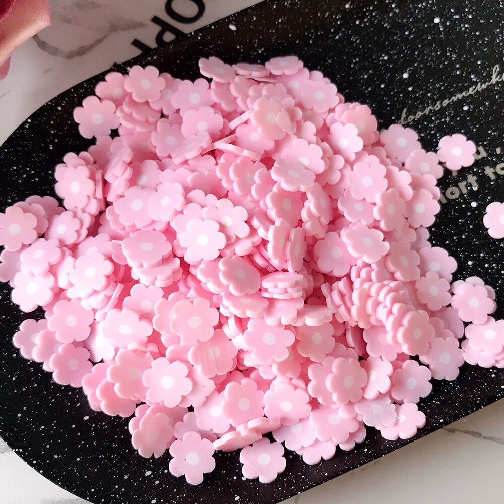 Boxi10g Polymer Ton Schleim Zusatzstoffe Liefert Blume Sterne Herzen Scheibe Richt DIY Streusel Für Klare Schleim Ton: M 10g