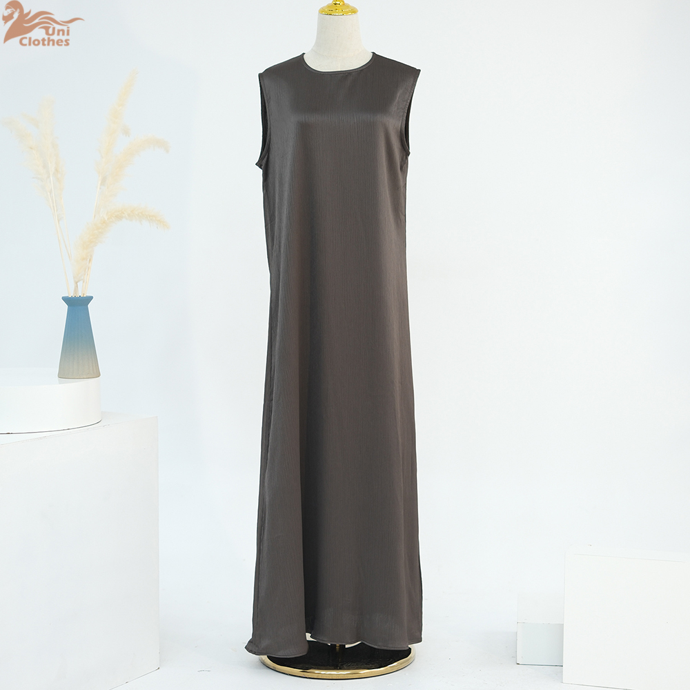 Ramadan dubai cetim liso 2 peças conjunto abaya roupas de oração feminino modesto conjuntos muçulmanos caftan marocain robe femme musulmane kaftan