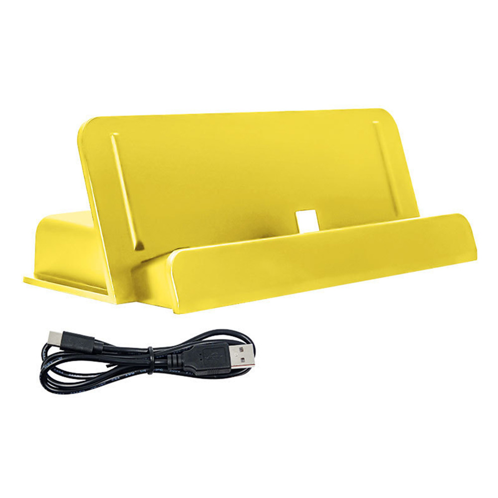 Game Console USB ABS Fast Charger Dock Durable Adjustable Charging Stand DC 5V Accessories Station For Switch Lite: Yellow