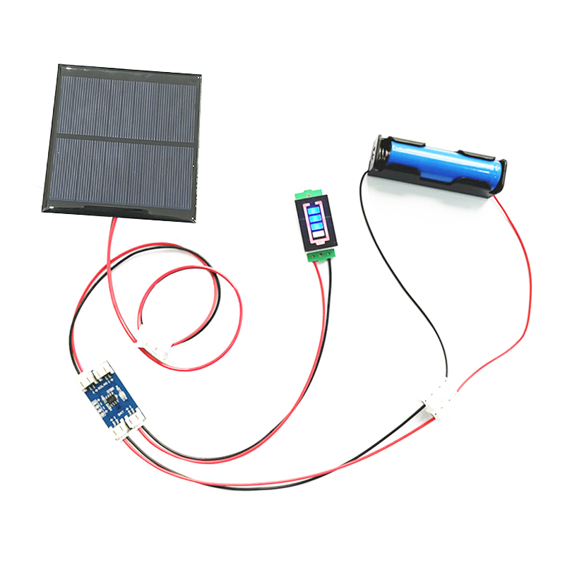 Panel Solar de 5V, 5,5 V, 160mA, 250mA, 500mA, 1W, 1,6 W, 2,5 W, con controladores de carga de batería de litio Solar de 5V 1A, Kit de pantalla Diy: Verde