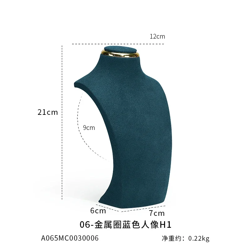 Halskæde display stand metal microfiber vindue model hals display stand vedhæng hængende hals hals hylde ny: Lyserød