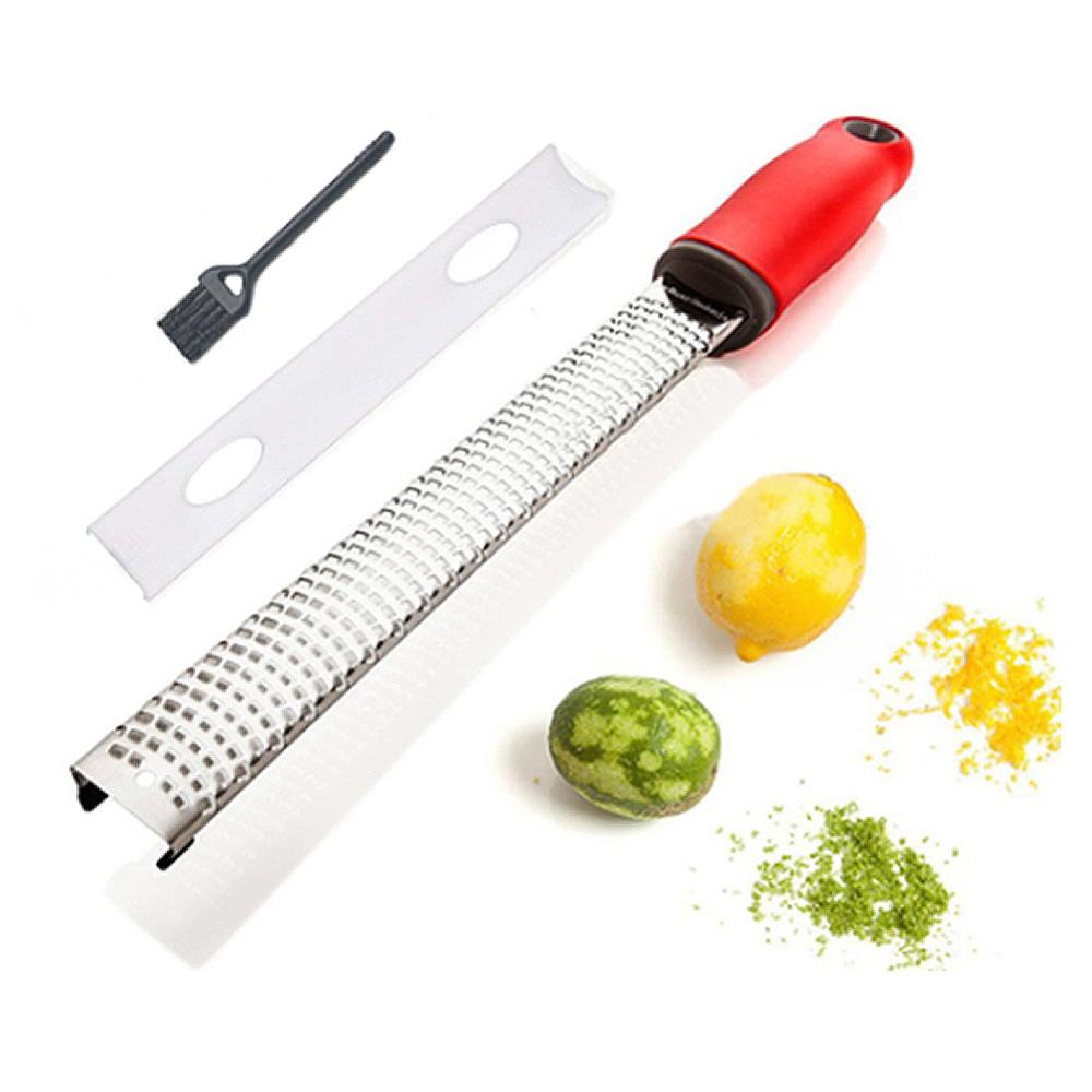 Citrus Lemon Zester Cheese Grater Ginger Potato Garlic Chocolate Zester Plastic Cover Long Ergonomic Handle Cheese Grater
