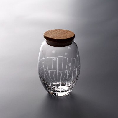 WIZAMONY Borosilicate Glass Tea Caddy Tea Jar Canister Portable Travel Storage Bottles Sealed Tank Jar Food Candy Jar: G