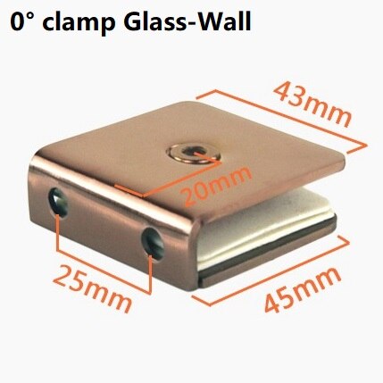 Rose Gold Dusche Installation Bausätze Dusche Glas Klemme Halterung Glas Türgriff Scharnier Gehäbenutzen Glas Tafel Unterstützung Bar: 0 Grad Klemme