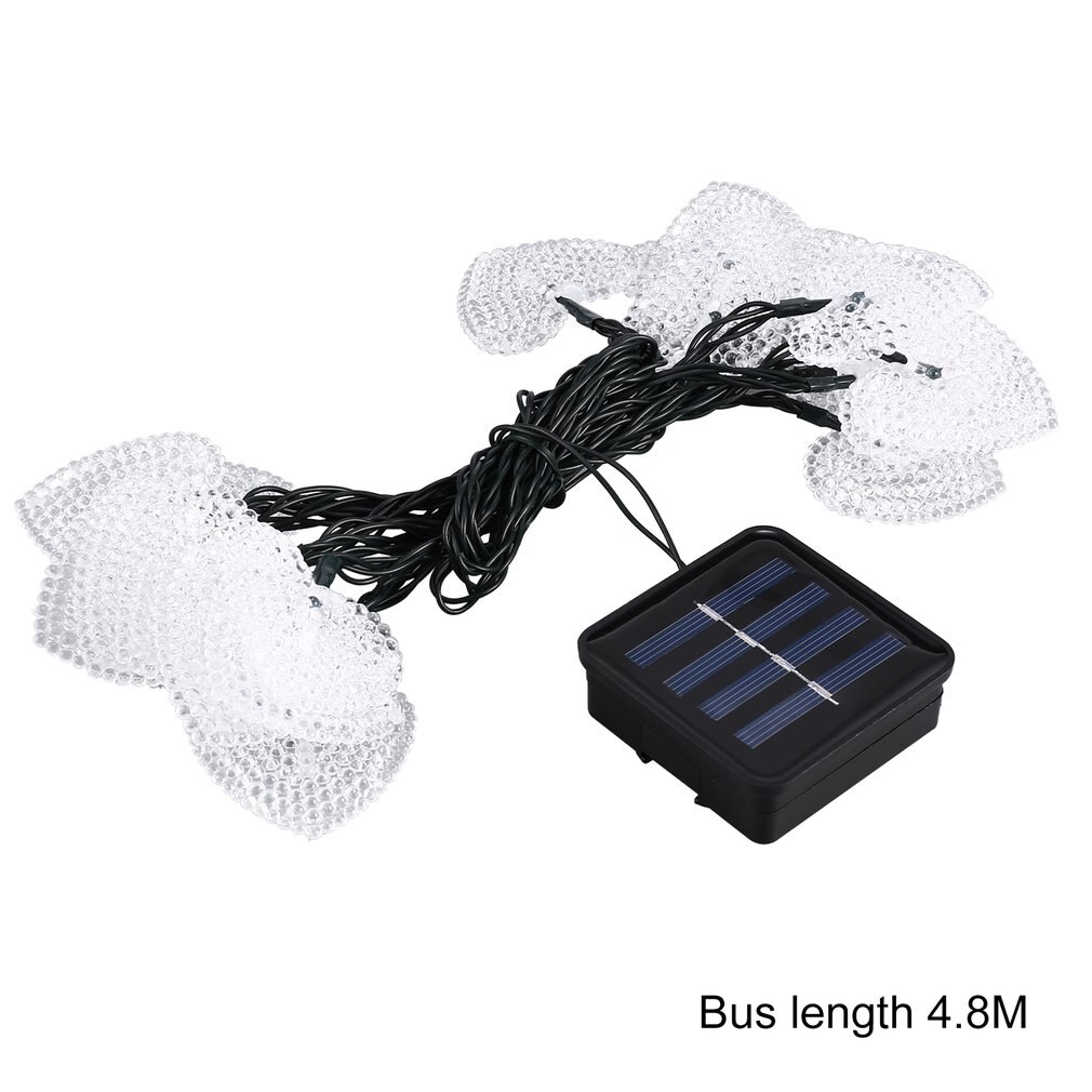 20 LED Heart Solar String Lights with Solar Panel Waterproof String Light for Outdoor Christmas Party Wedding Decoration