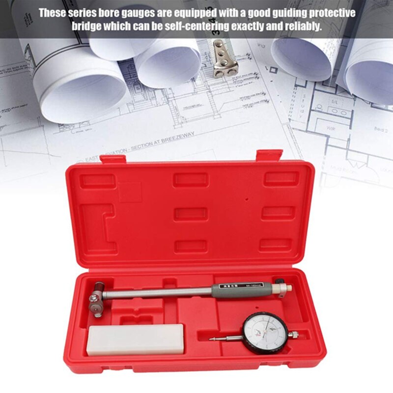 Dial Bore Gauge 50-160mm 0.01mm Precision Scale Hole Indicator Engine Cylinder Micrometer Measuring Tool Tester