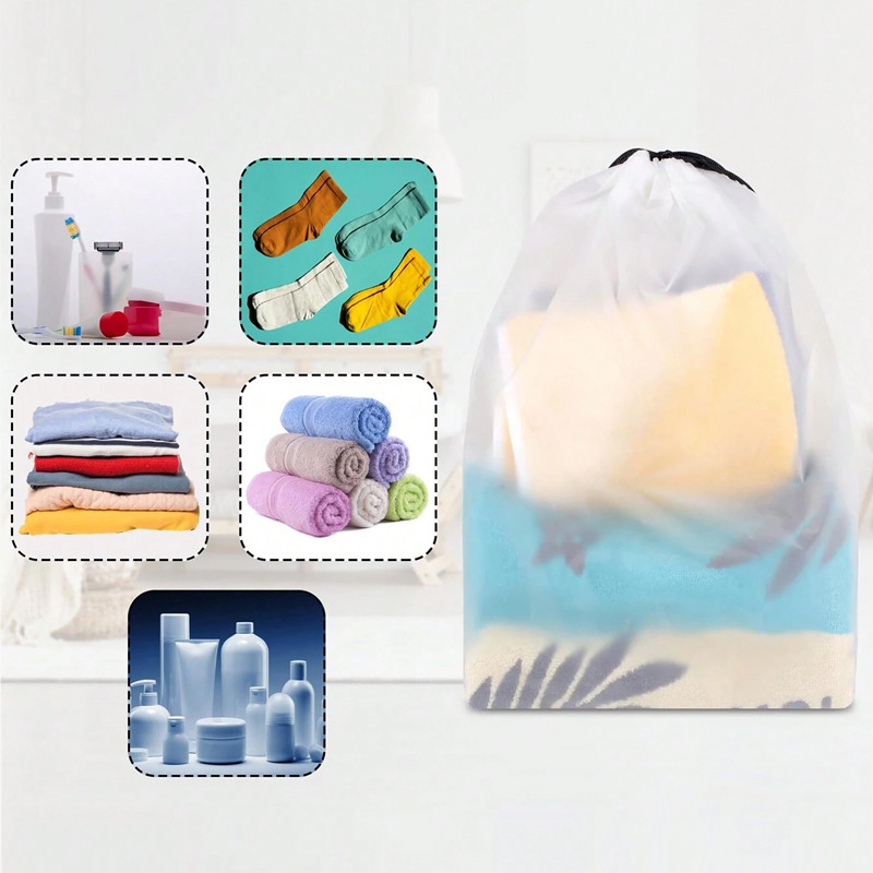 10 STKS Draagbare Schoenopslag Trekkoord Eco Opbergzakken voor Schoenen Diversen Reizen Waterdichte Transparante Plastic Opbergtas