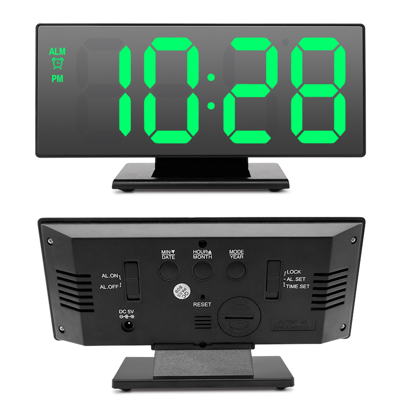 Electronic Watch Table temperature display Multifunction Snooze Night large number Display LED Desktop Alarm Clocks Despertador