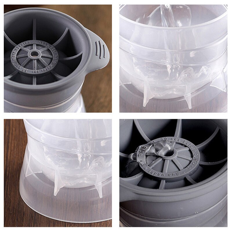 Bar Whisky Ice Ball Mould Maker Silicone Ice Box Large Spherical Frozen Ice Cube Mold