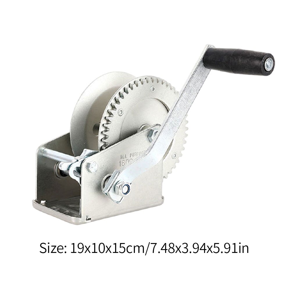 Hand Winch Manual Boat Winch Black Strap Hand Crank Winch With Two Way Adjustable Towing Winch Boat Accessories Towing Winch