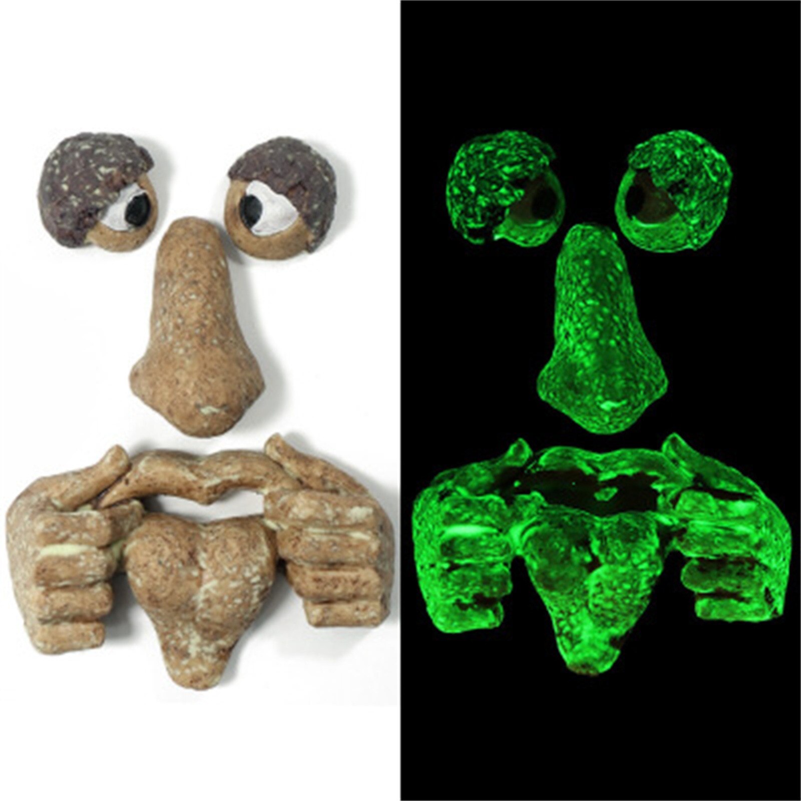 Luminous Tree Bark Face Tree Monster Facial Features Ornaments Easter Props Decorative Stakes Outdoor Decor
