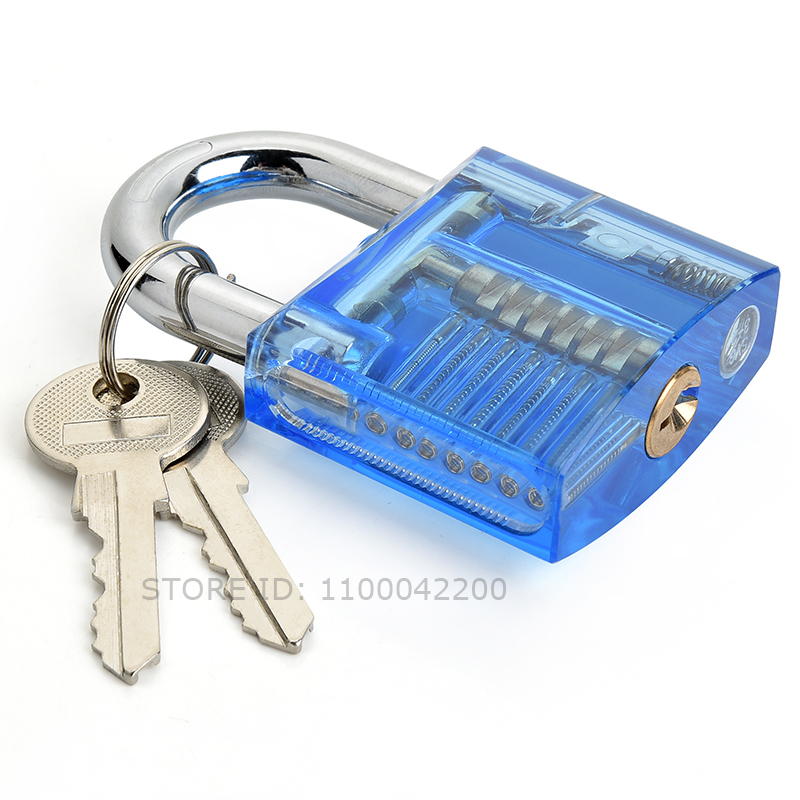 Practice Padlock Locksmith Supplies Transparent Copper Locks Training Skill Padlocks Locksmith Tool Locks Visible Lock Hardware: Gold
