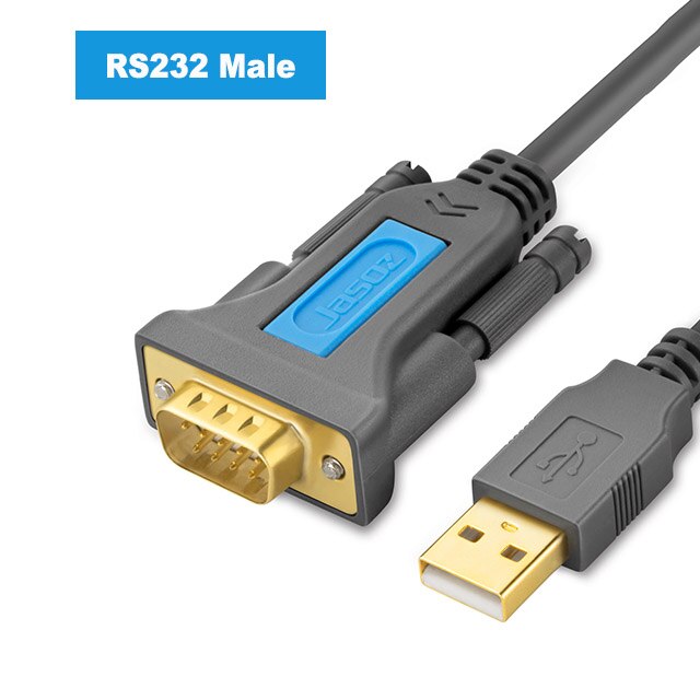 Jasoz USB zu RS232 COM Hafen Serielle PDA 9 DB9 Stift Mit PL2303 Chipset Konverter Für Fenster 7 XP Kassierer registrieren Modem Scanner: RS232 männlich / 3m