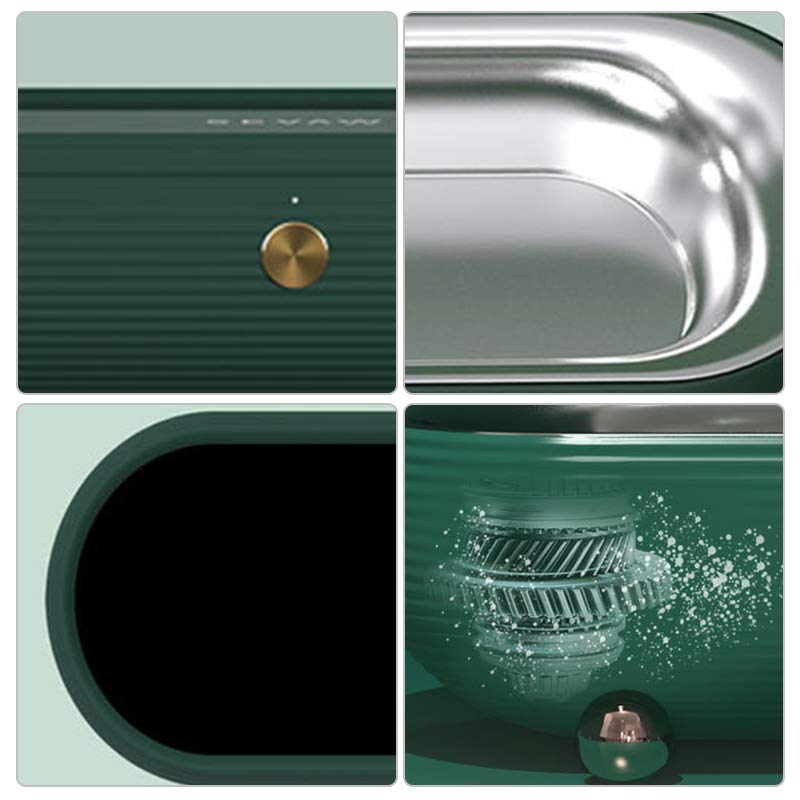 Household Ultrasonic Cleaner 45kHz Portable Retro Cleaning Machine Watch Glasses Jewerly Personal Care Ultrasonic Cleaner Device