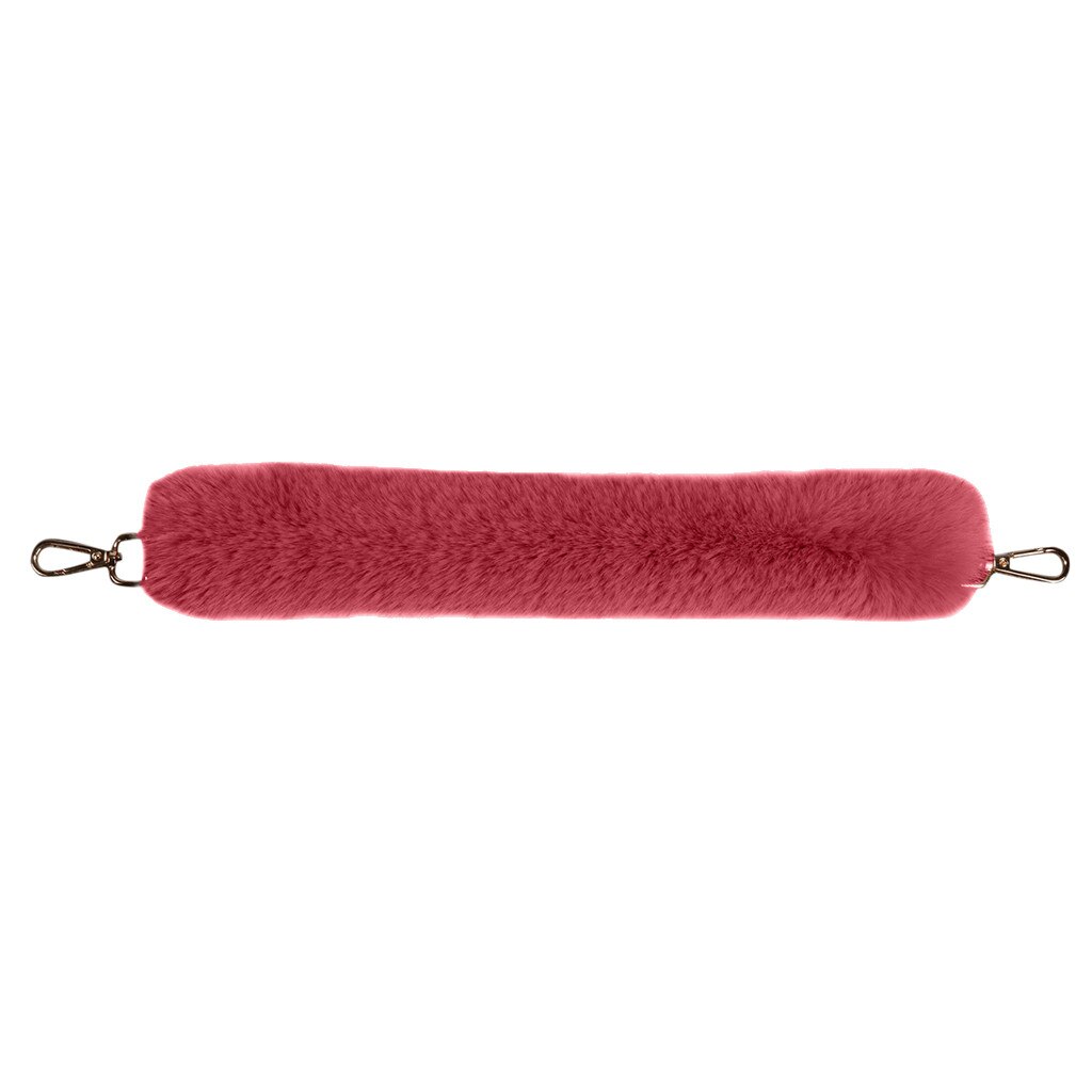 Vervanging Vrouwen Pluche Tas Riem Schouder Handtas Riem Riem Faux Fur Tas Riemen Accessoires Handtas Pluche Decoratieve Ketting: Watermelon Red